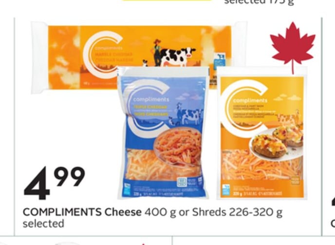 COMPLIMENTS Cheese
