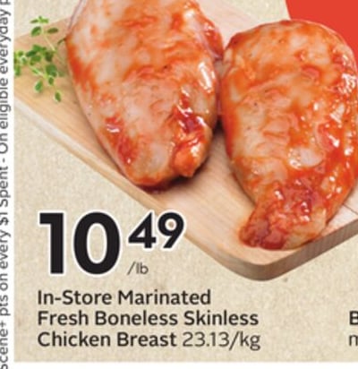 In-Store Marinated Fresh Boneless Skinless Chicken Breast