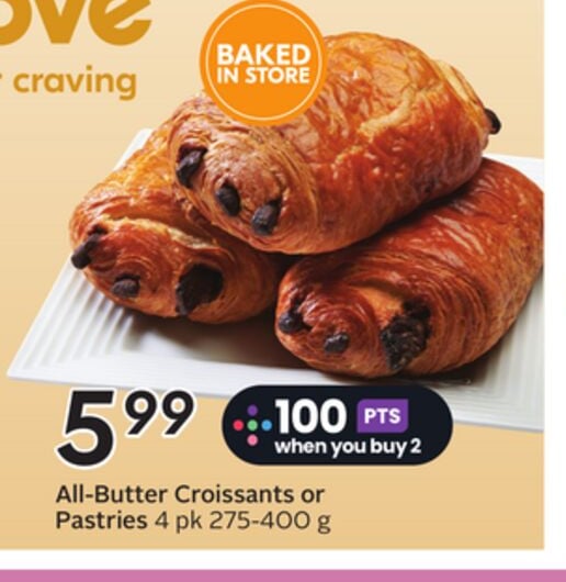 All-Butter Croissants or Pastries