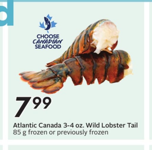 Atlantic Canada 3-4 oz. Wild Lobster Tail