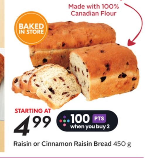 Raisin or Cinnamon Raisin Bread