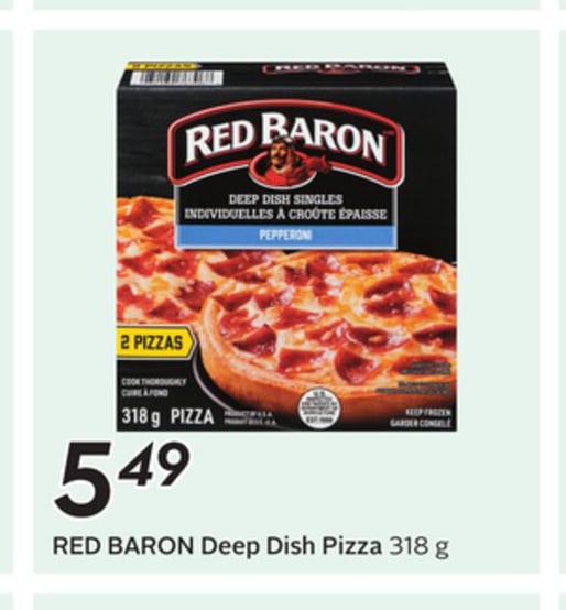 RED BARON Deep Dish Pizza 318 g