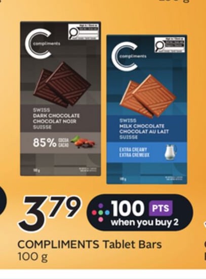 COMPLIMENTS Tablet Bars