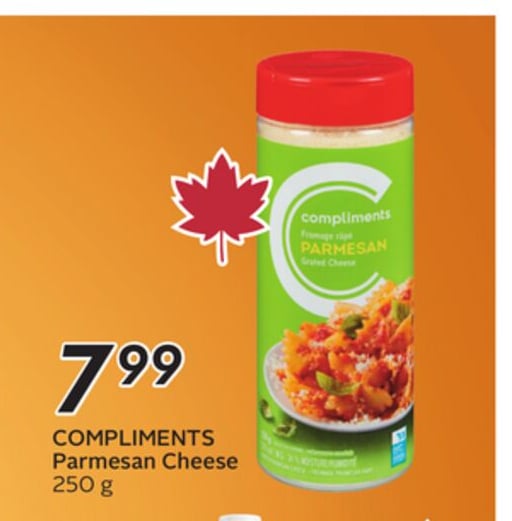 COMPLIMENTS Parmesan Cheese