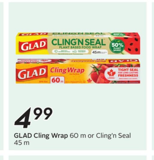 Cling Wrap 60 m or Cling'n Seal 45 m