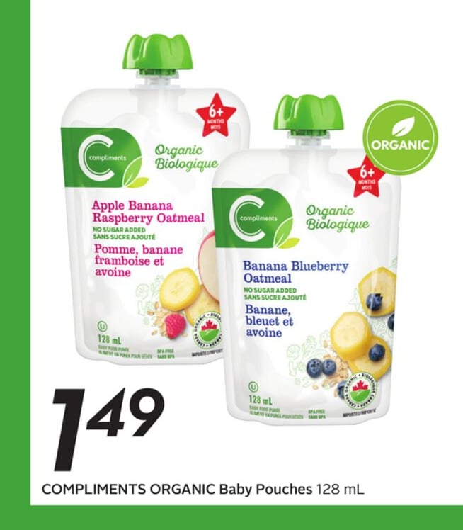 COMPLIMENTS ORGANIC Baby Pouches