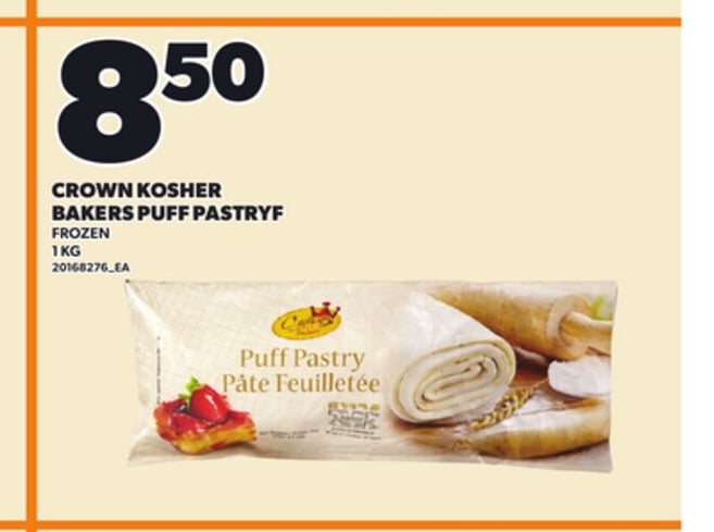 CROWN KOSHER BAKERS PUFF PASTRYF, 1 KG