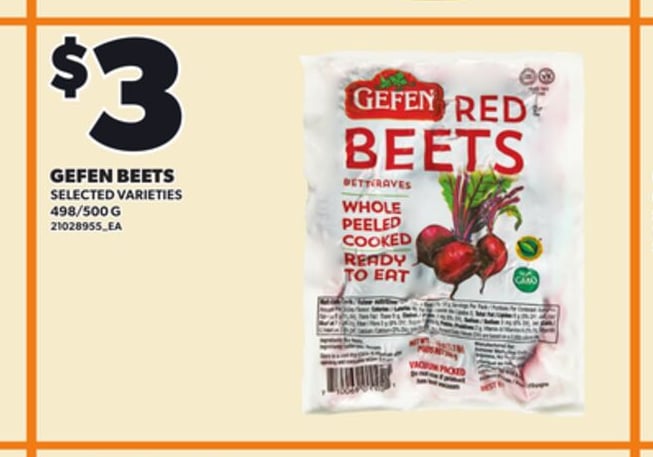 GEFEN BEETS, 498/500 G