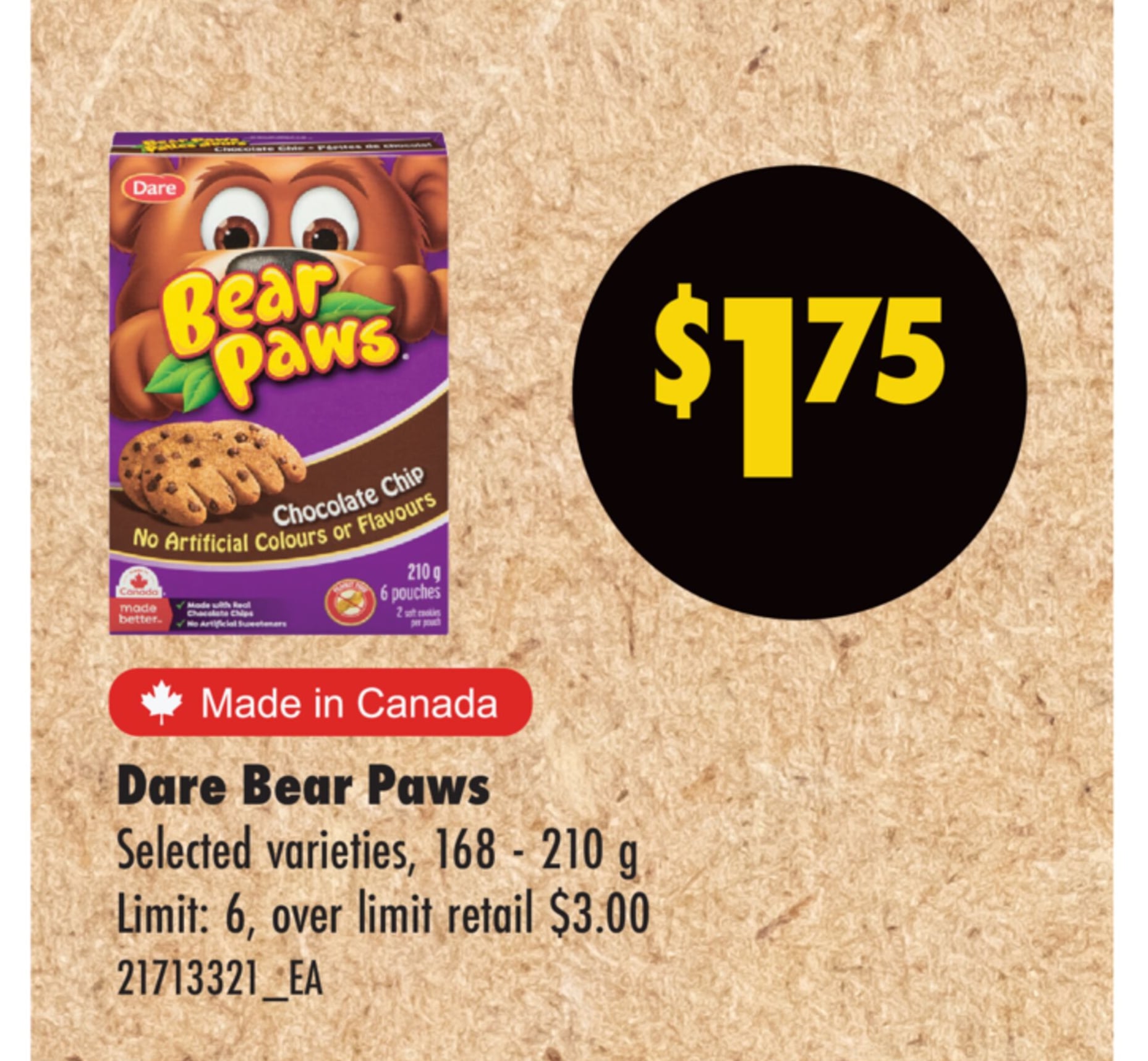 DARE BEAR PAWS, 168 - 210 g